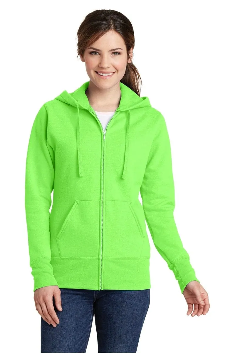 Port & Company ®  Ladies Core Fleece Full-Zip Hooded Sweatshirt. LPC78ZH