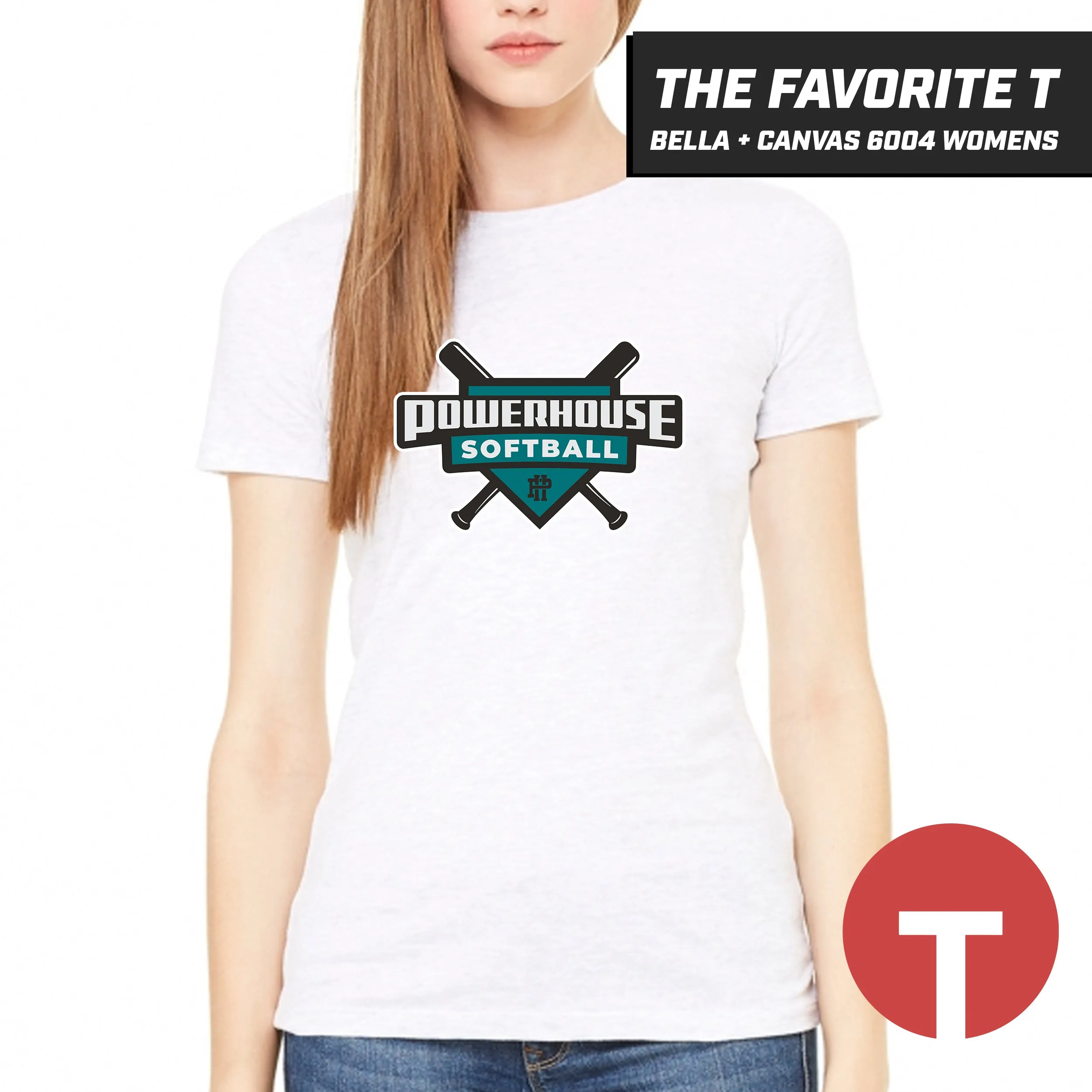 Powerhouse Softball - Bella Canvas 6004 Womens "Favorite T"