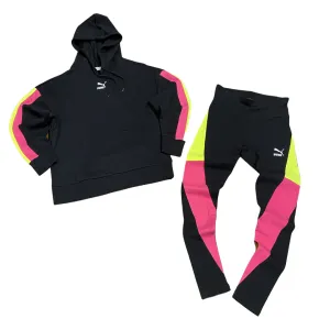 Puma CLSX HOODIE SWEATSUIT Women’s - BLACK -CITY LIGHTS