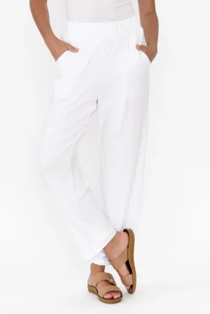 Rosella White Bamboo Pants