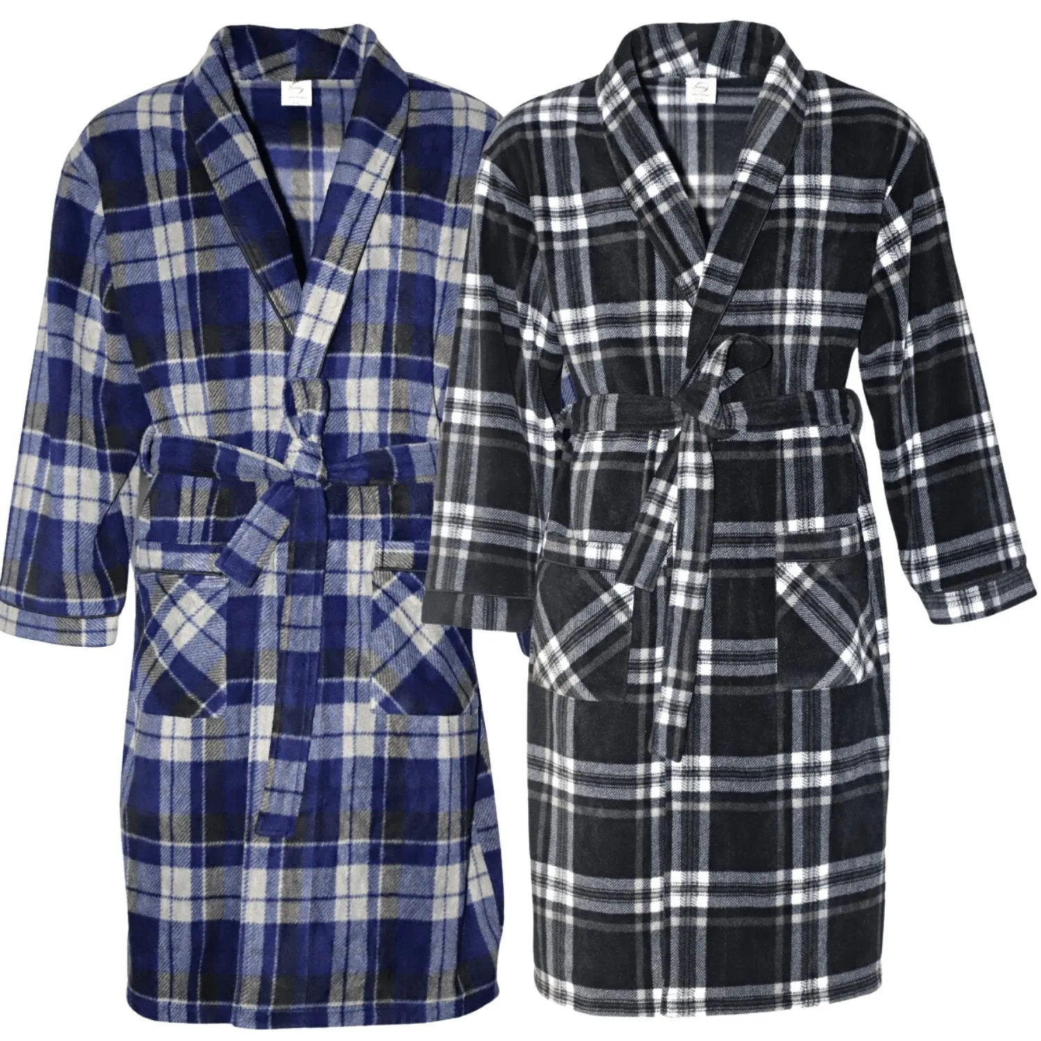 SaneShoppe Men's Super Soft Warm Fleece Dressing Gown