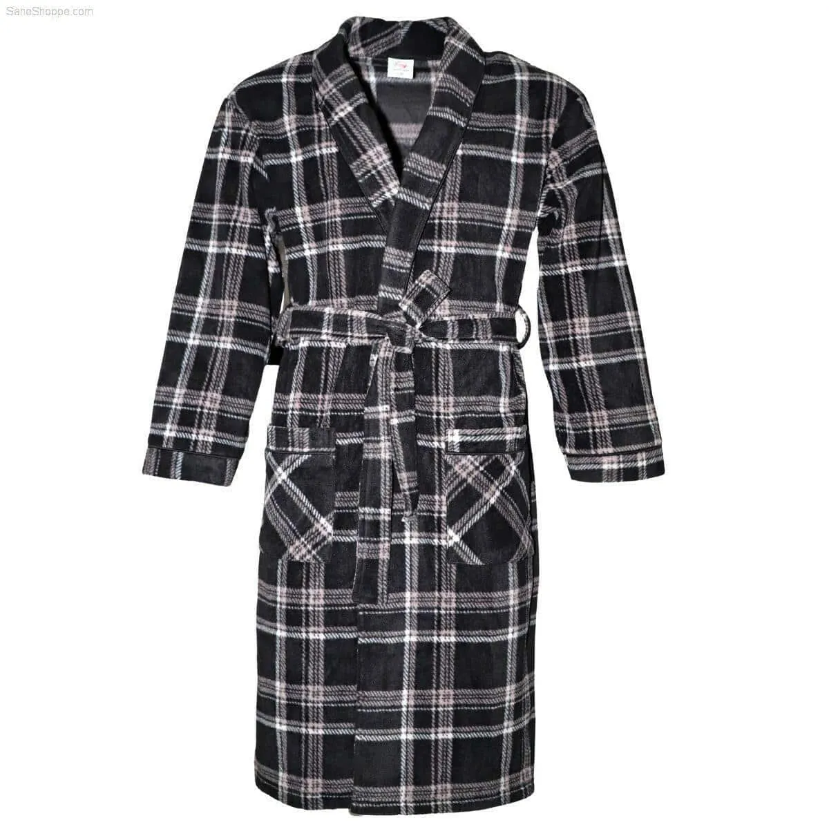 SaneShoppe Men's Super Soft Warm Fleece Dressing Gown