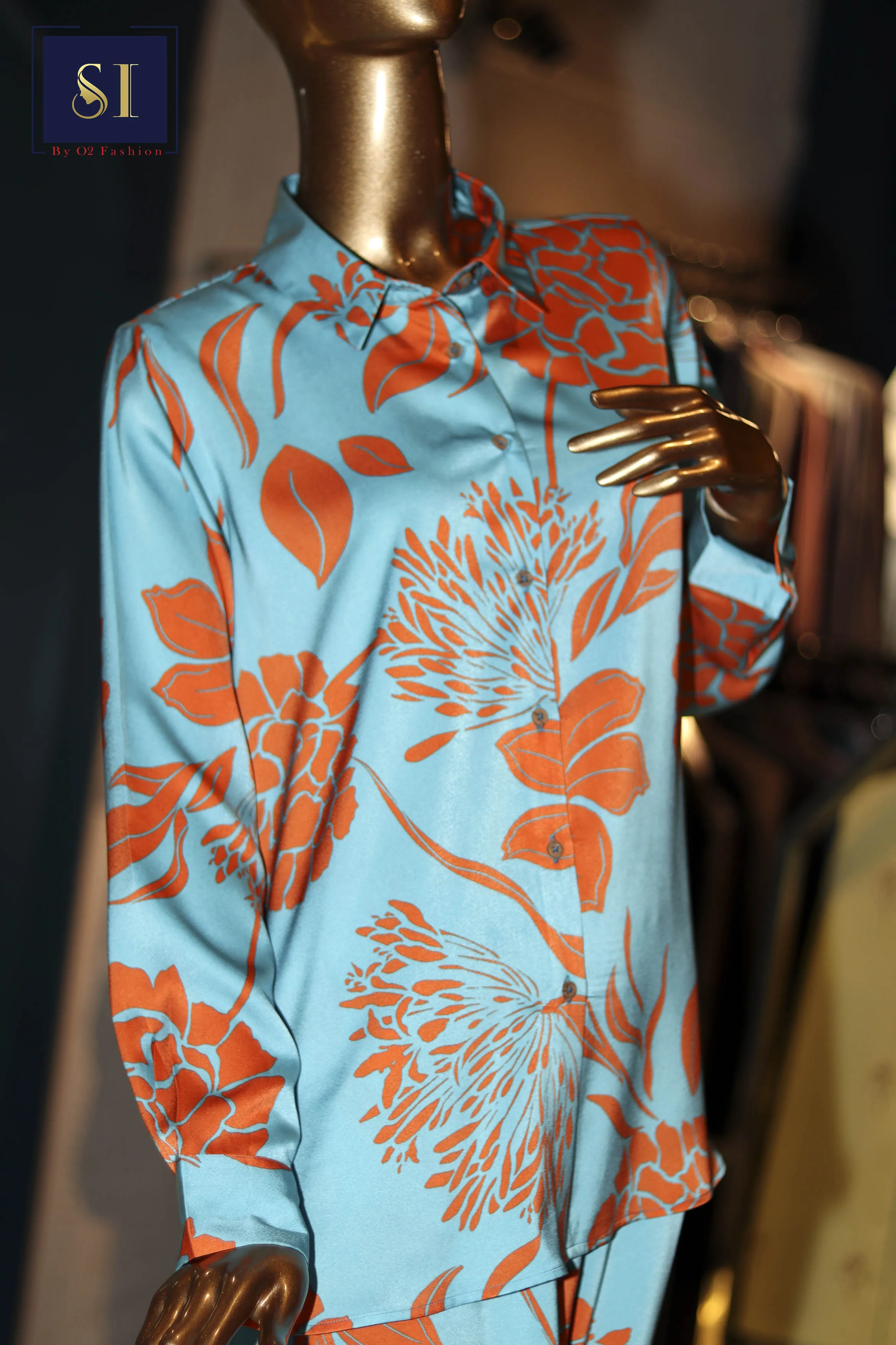 Silky Soft Floral Terrace Shirt And Pant Set