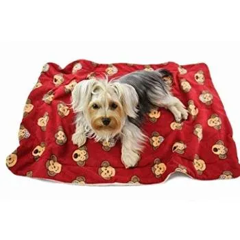 Silly Monkey Ultra-Plush Dog Blanket - Burgundy