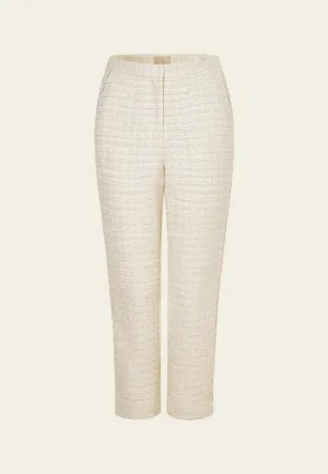 Slim-fit Slit-pocket Chain-trim Trousers