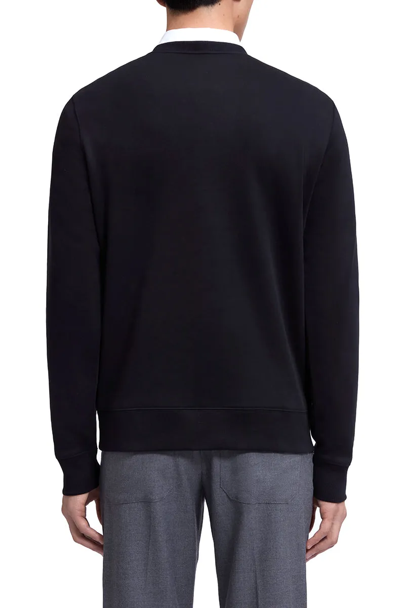 Slim Fleece Sweatshirt | Black BKFD01
