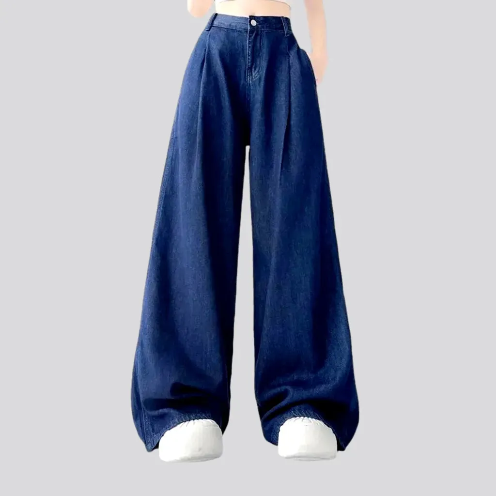 Slouchy fit high rise women's jeans