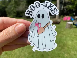 Sticker | 74N | Boo-Jee Ghost | Waterproof Vinyl Sticker | White | Permanent