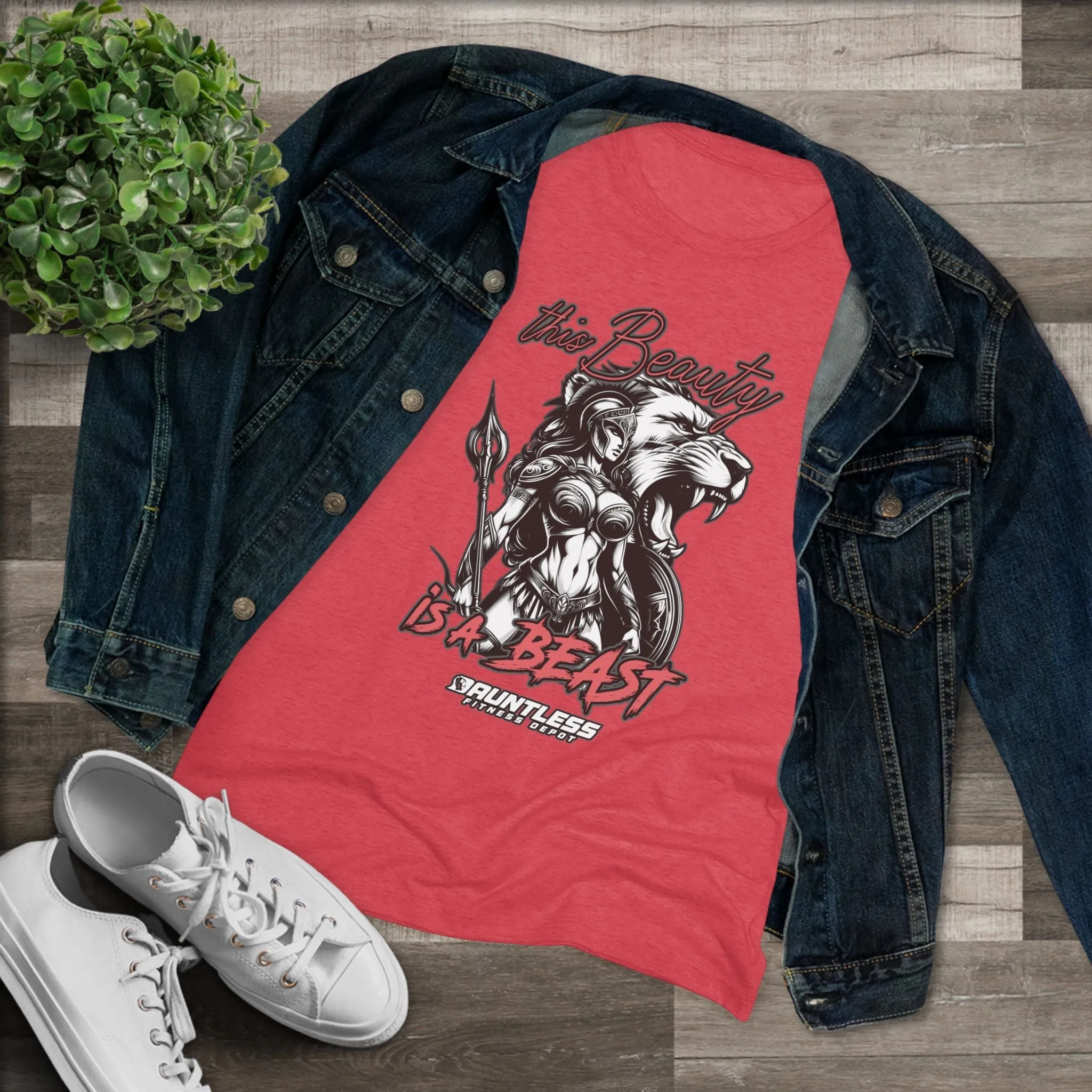 This Beauty is a Beast Women's Triblend Tee