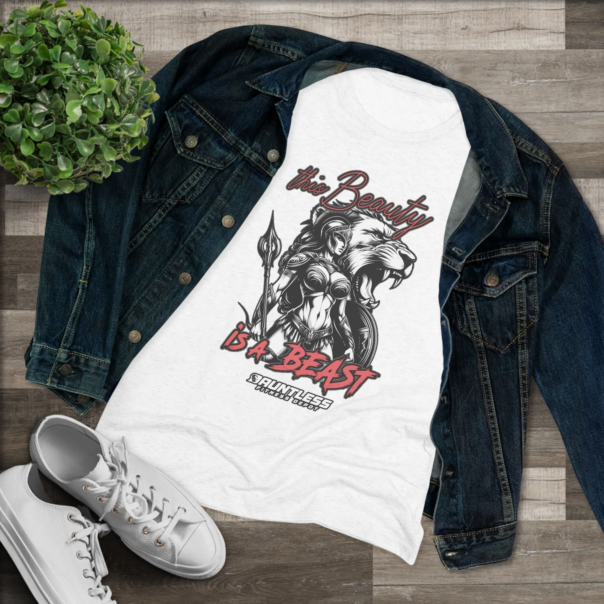 This Beauty is a Beast Women's Triblend Tee