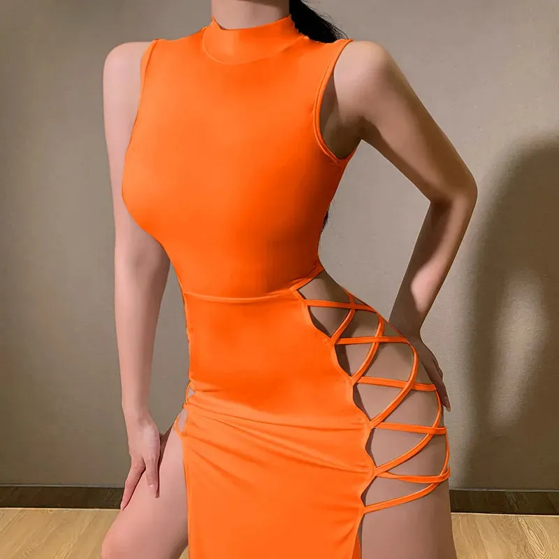 Trendy Sleeveless Bandage Tank Party Dress