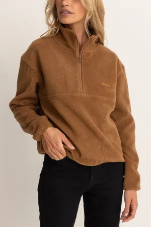 Tulua 1 4 Zip Reverse Fleece Brown