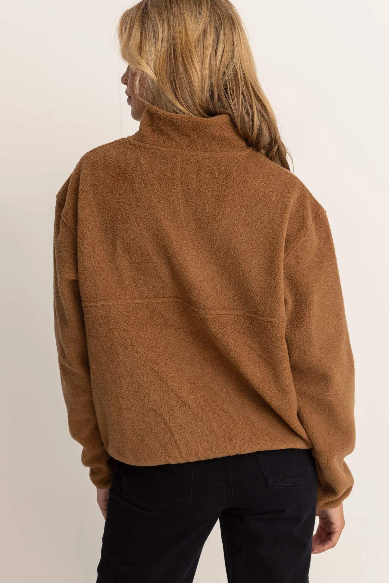 Tulua 1 4 Zip Reverse Fleece Brown