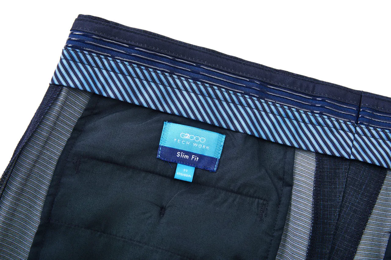 Ultra Soft Multi-Way Stretch Pattern Formal Pants in Slim Fit