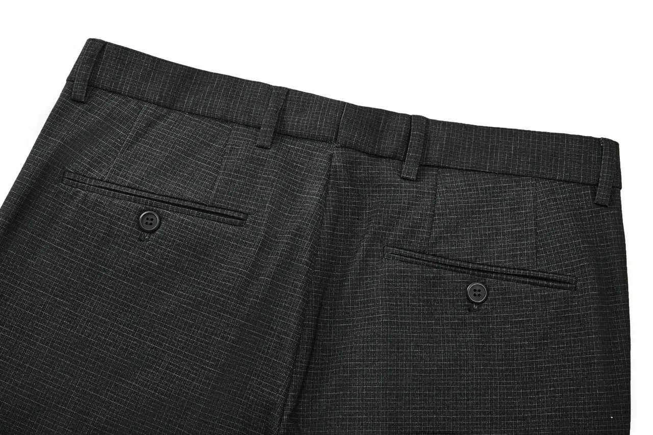Ultra Soft Multi-Way Stretch Pattern Formal Pants in Slim Fit