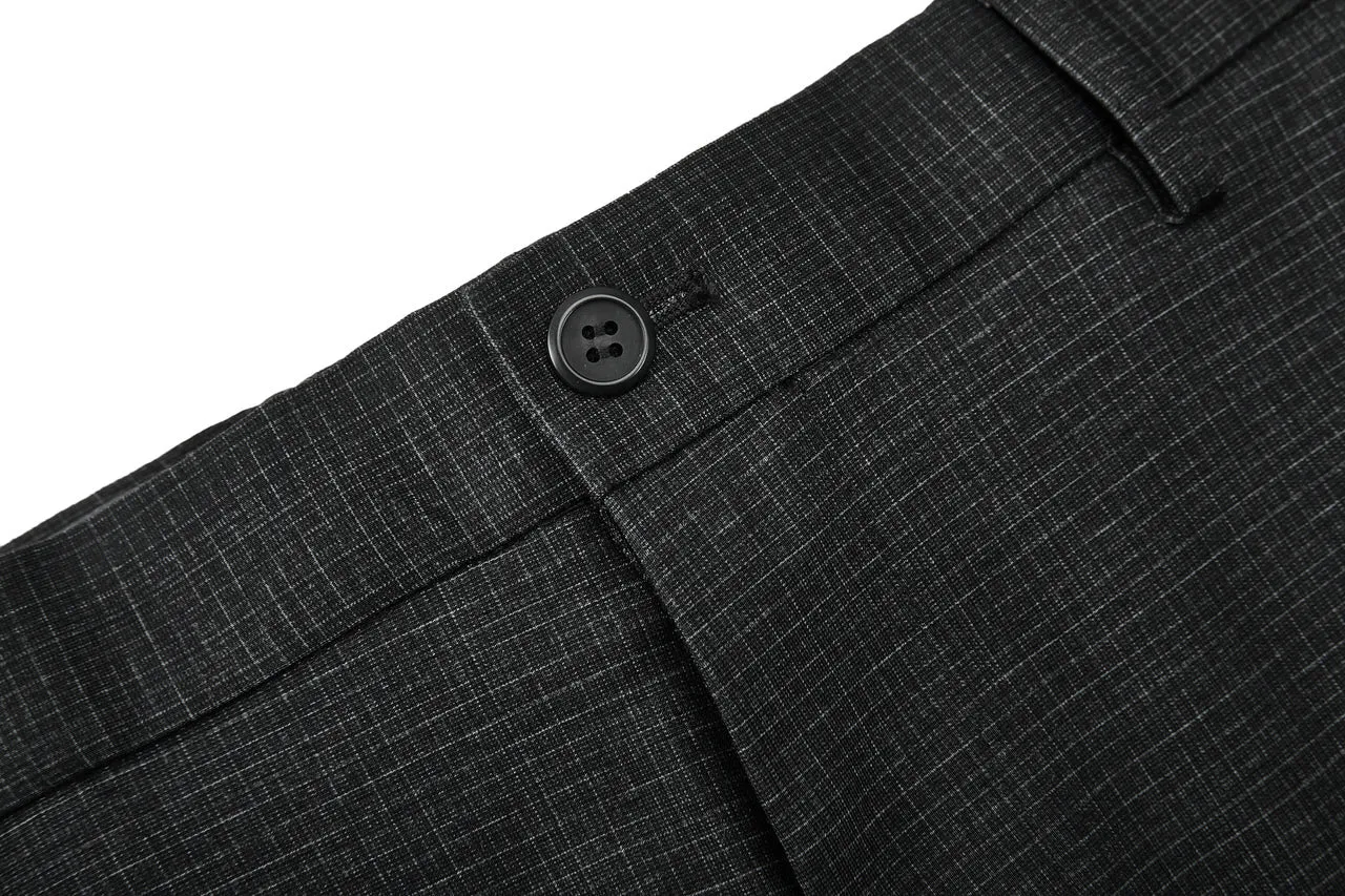 Ultra Soft Multi-Way Stretch Pattern Formal Pants in Slim Fit