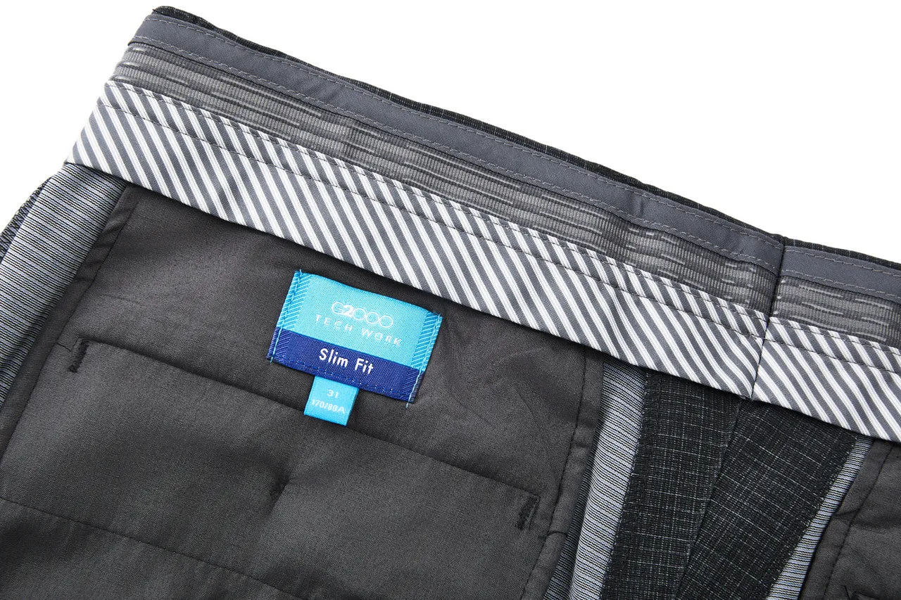 Ultra Soft Multi-Way Stretch Pattern Formal Pants in Slim Fit