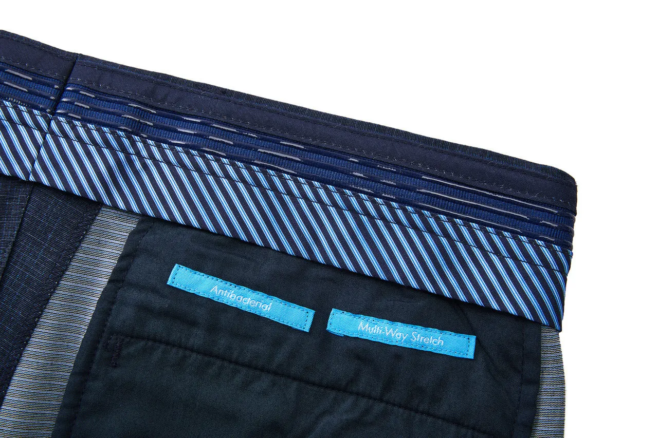 Ultra Soft Multi-Way Stretch Pattern Formal Pants in Slim Fit